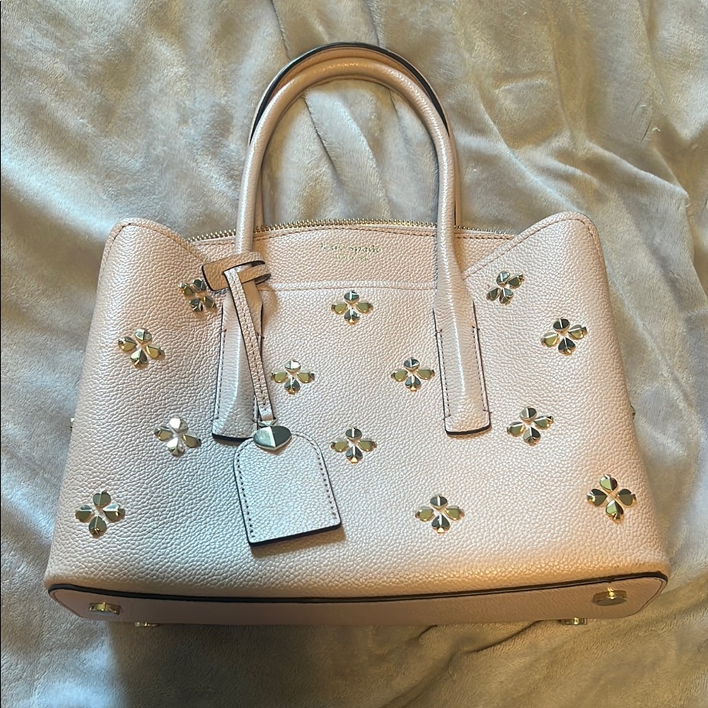 Kate Spade Beige Floral Satchel